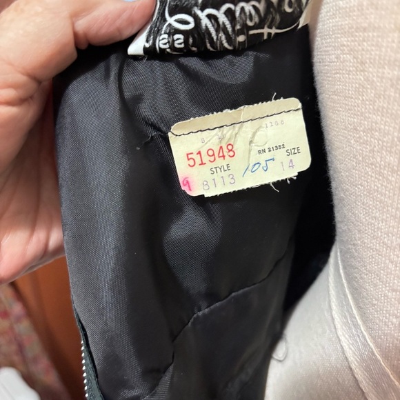 Vintage Miss Elliette 1970’s Elegant Black Lace Top Dress with Bow Detail size10 - Picture 10 of 11